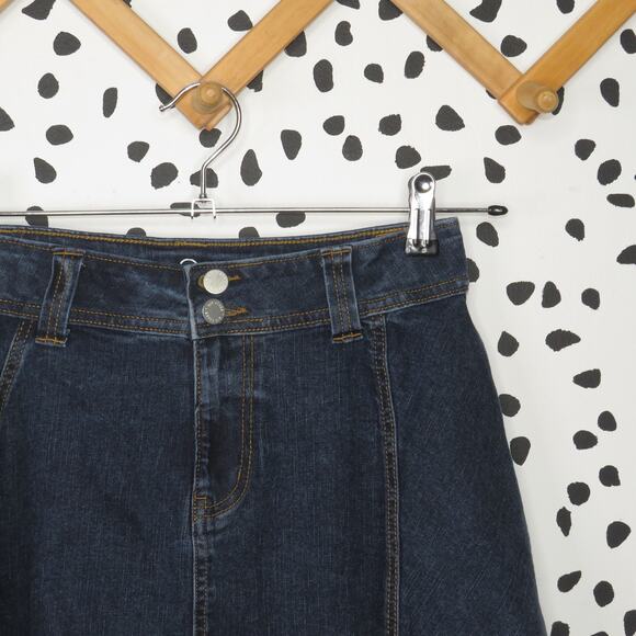 Art Class Dark Wash Denim Mini A-Line Girls Jean Skirt - Picture 2 of 6